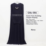 GBu-006 Gamis Polos Resleting Jersey